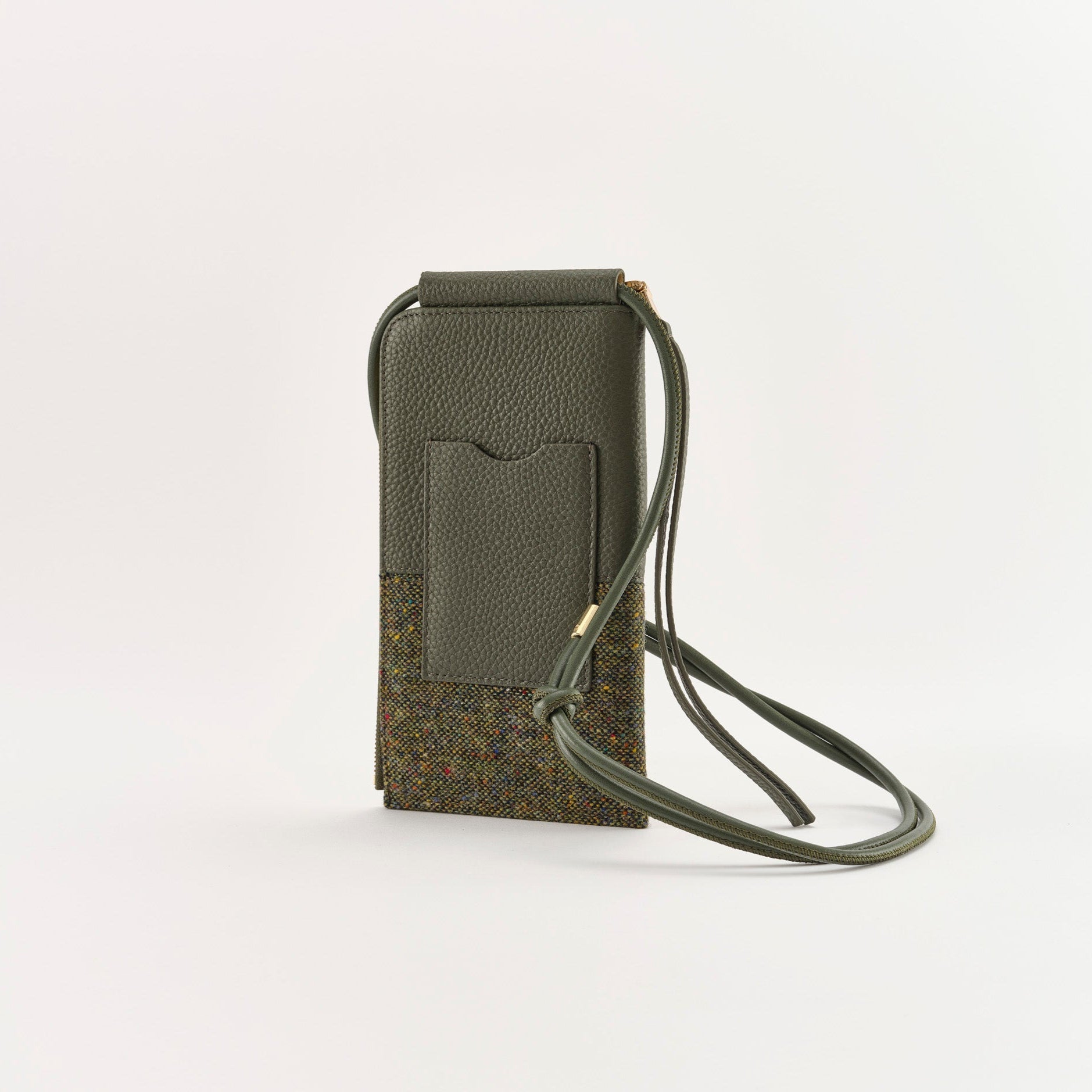 MOYE Leather & Tweed Phone Bag Dark Green – LANDA x Magee 1866 4