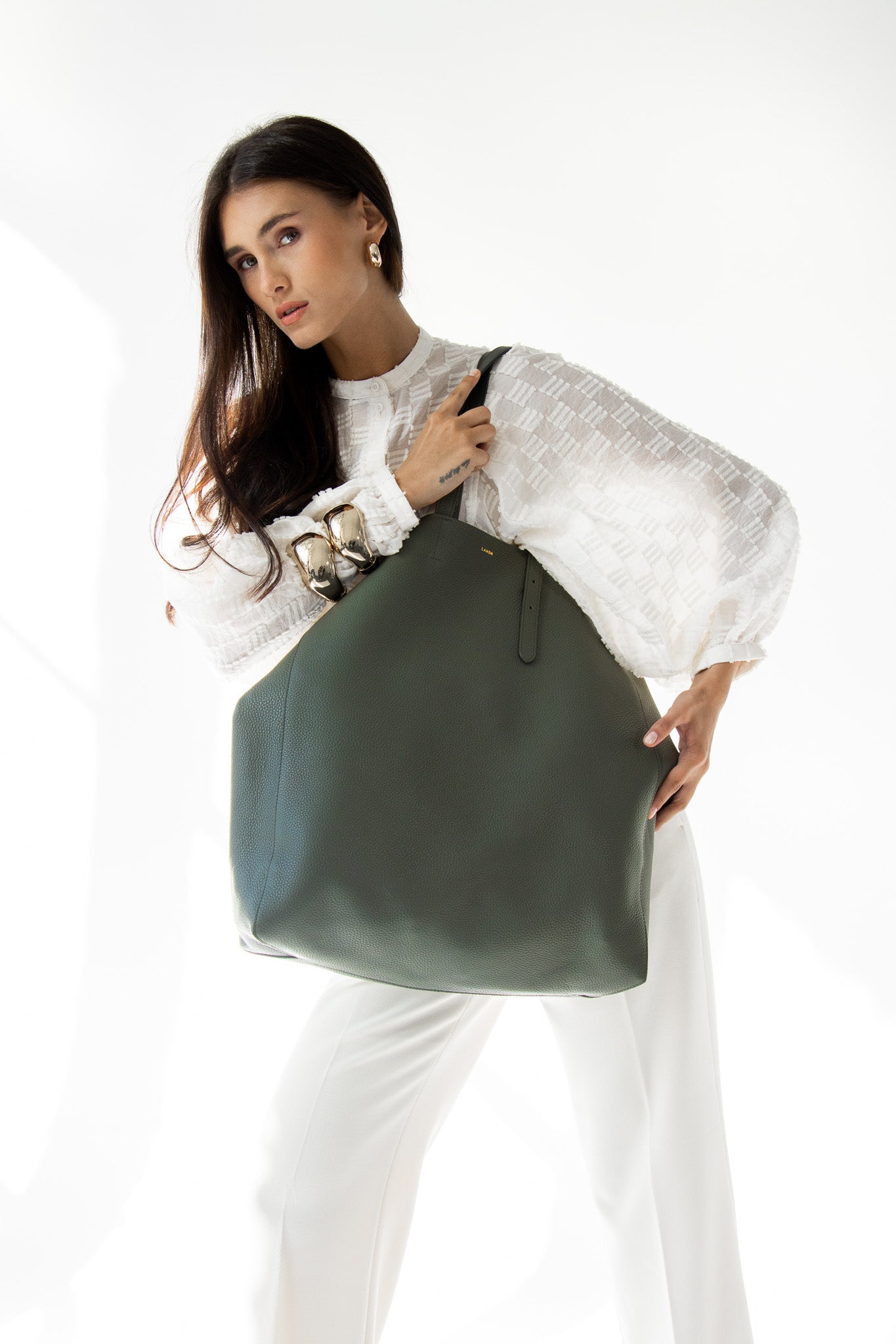 PANAMA Oversized Shopper Dark Green