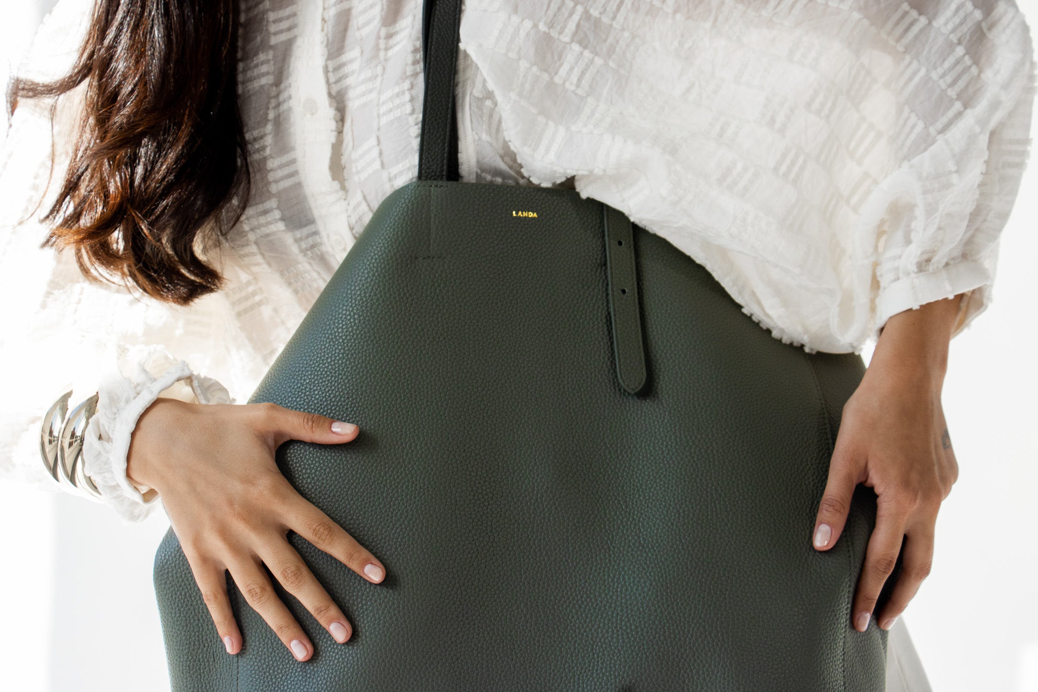 PANAMA Oversized Shopper Dark Green