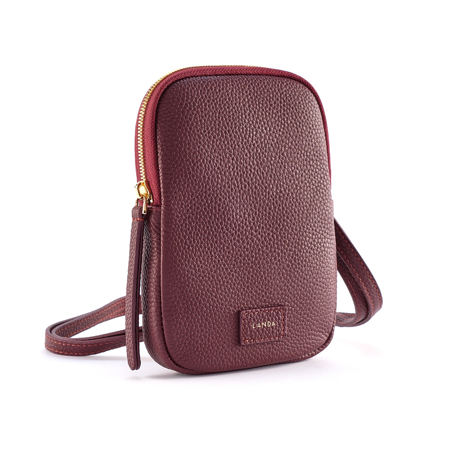 LANDA CASSIA PHONE BAG BURGUNDY