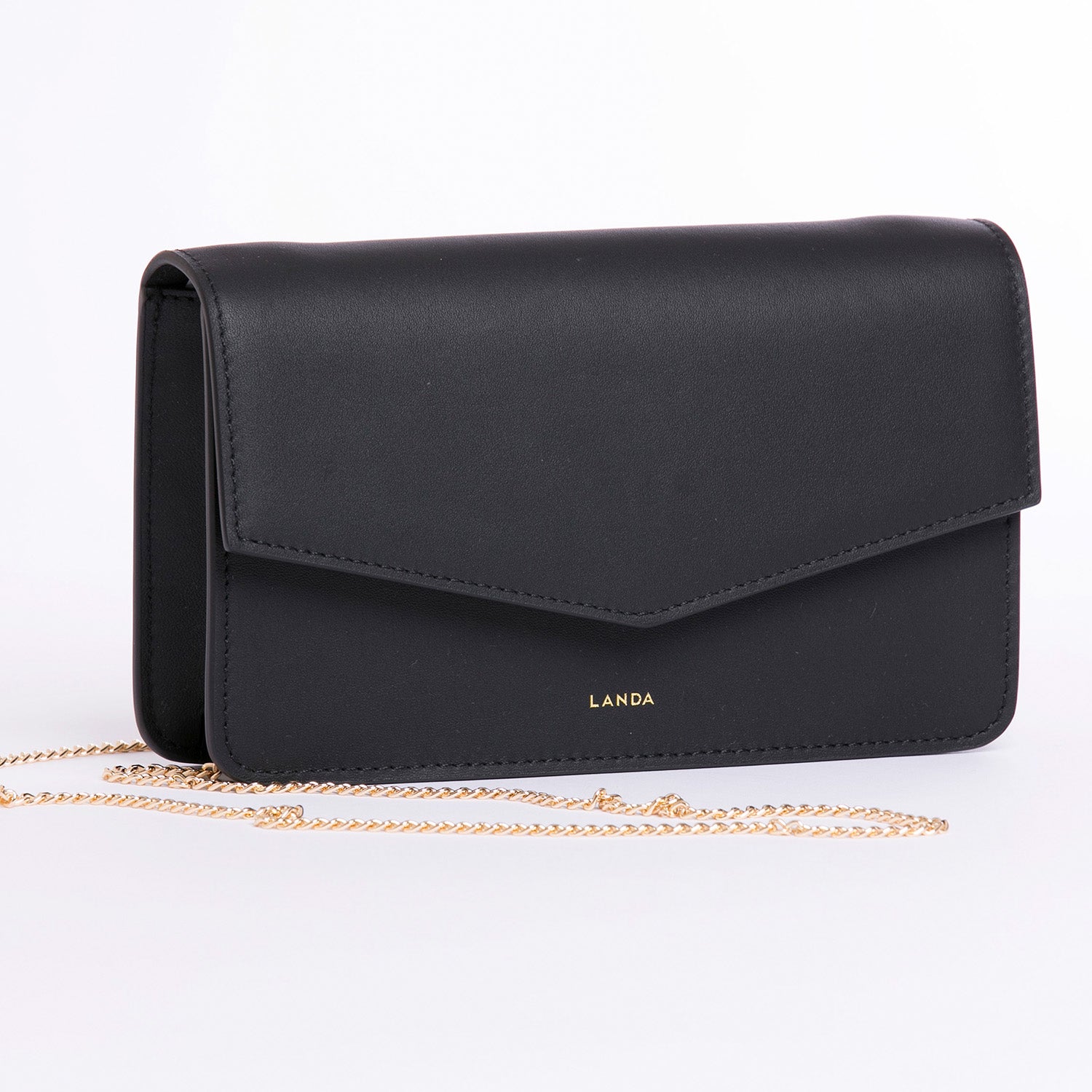 TILIA CLUTCH OR CROSSBODY BLACK - LANDA