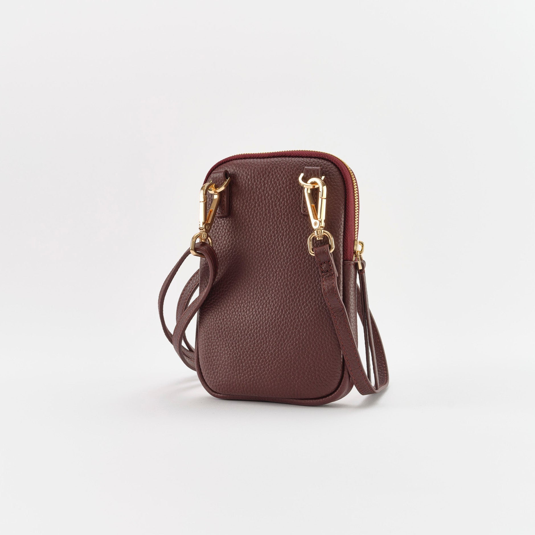CASSIA Leather & Tweed Crossbody Bag Burgundy - LANDA x Magee 1866 5