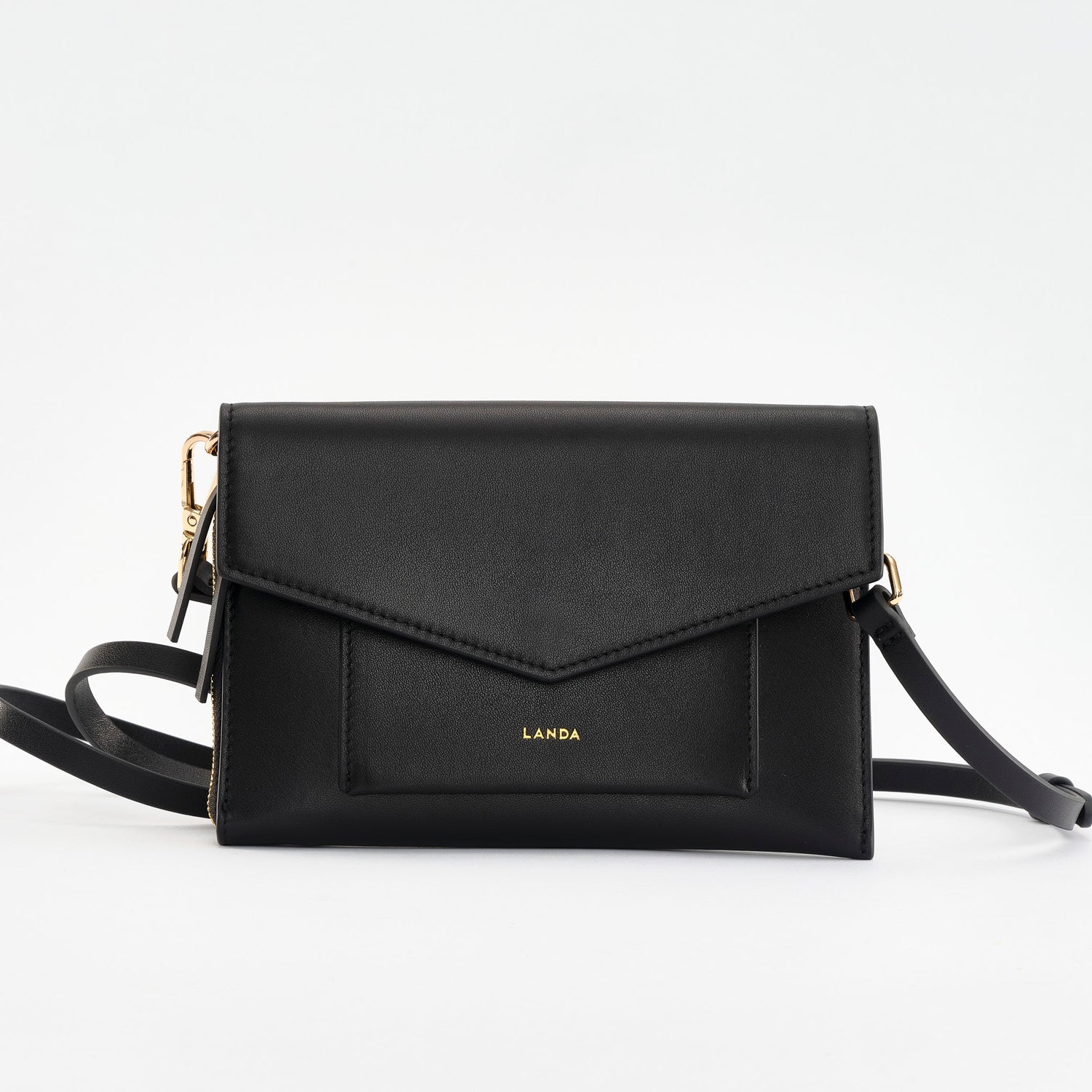 ALISO Structured Phone Bag Black - LANDA 