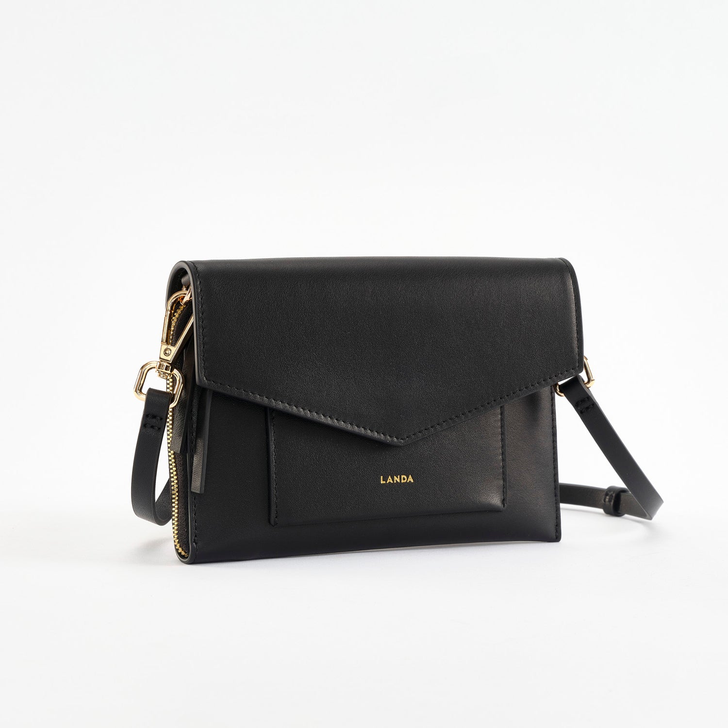 ALISO Structured Phone Bag Black - LANDA 