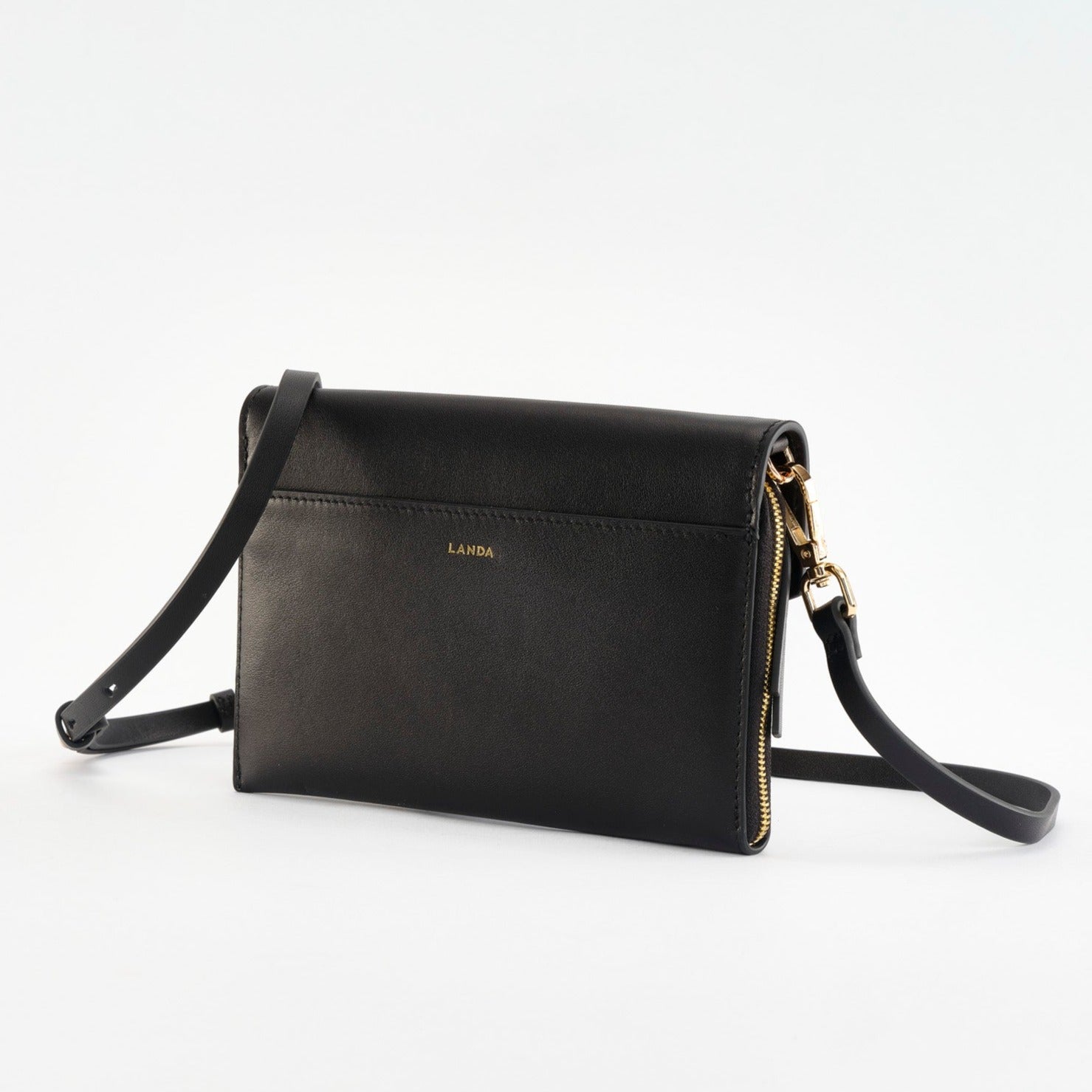 ALISO Structured Phone Bag Black - LANDA 