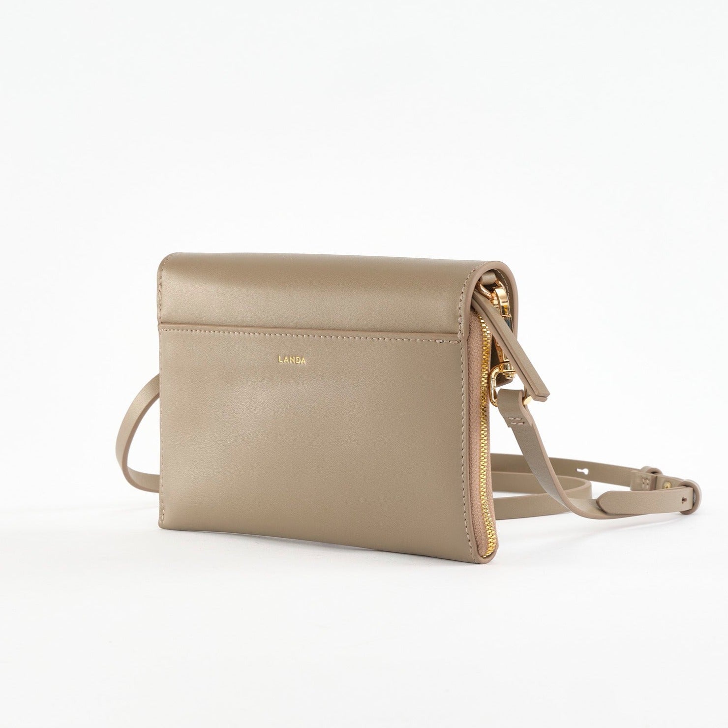 ALISO Structured Phone Bag Taupe - LANDA 