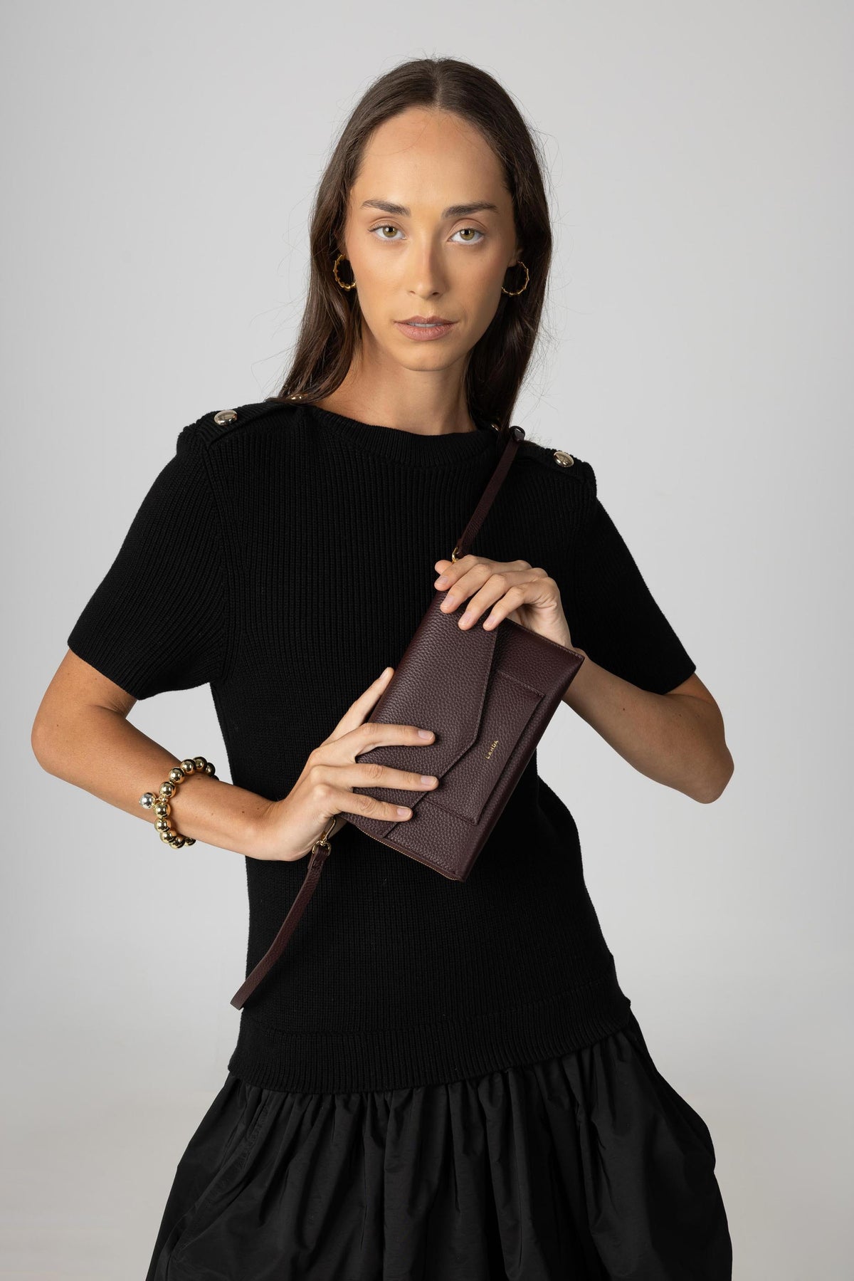 ALISO Structured Phone Bag Burgundy