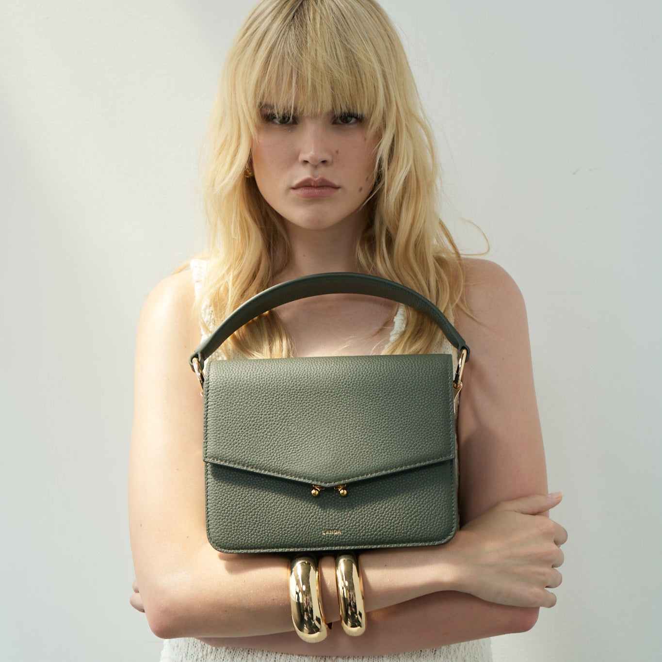 TECA BAG 2 Straps DARK GREEN