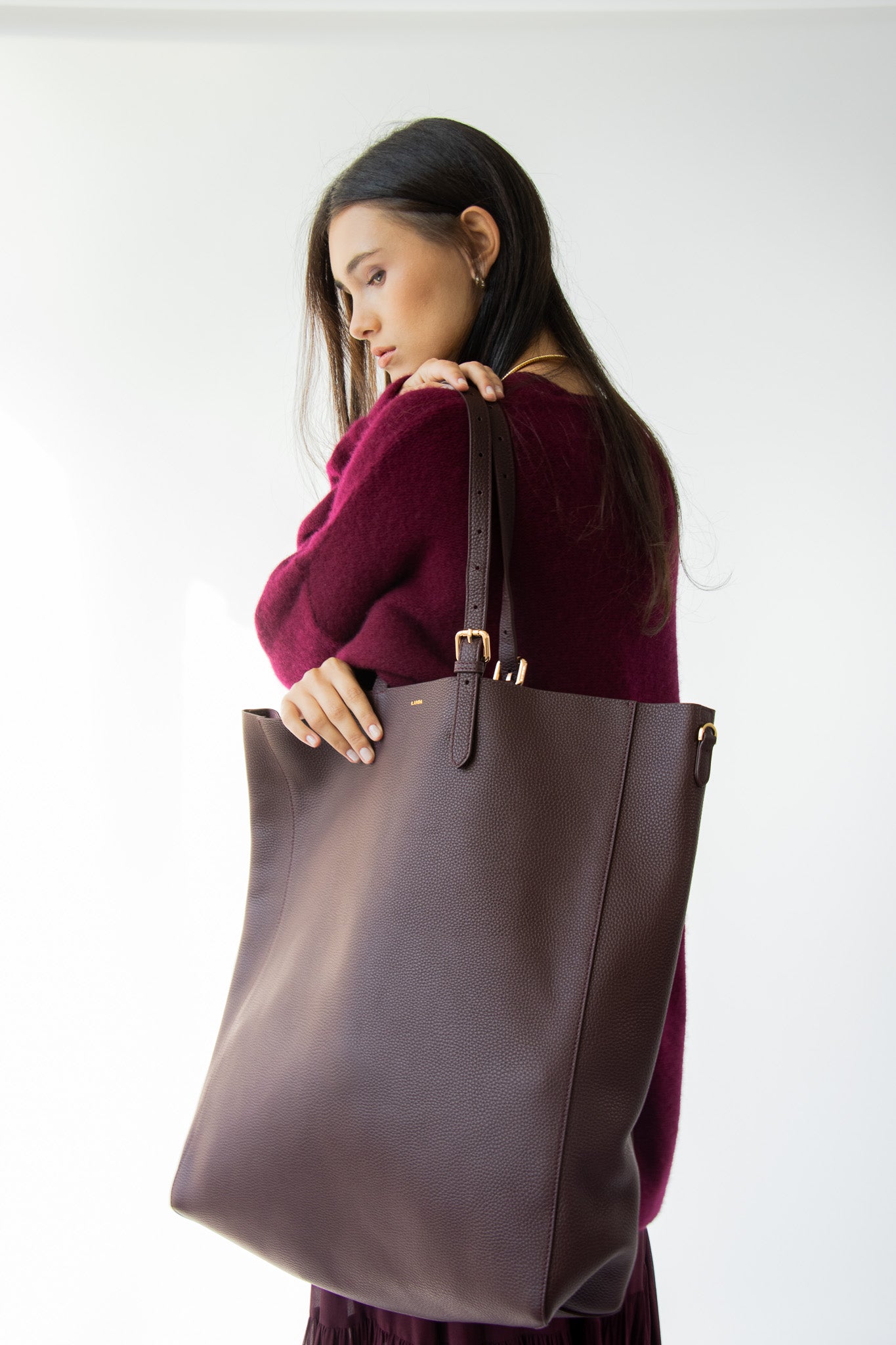 PANAMA Oversized Shopper Burgundy
