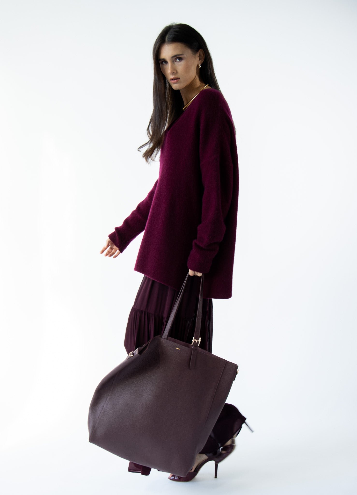 PANAMA Oversized Shopper Burgundy