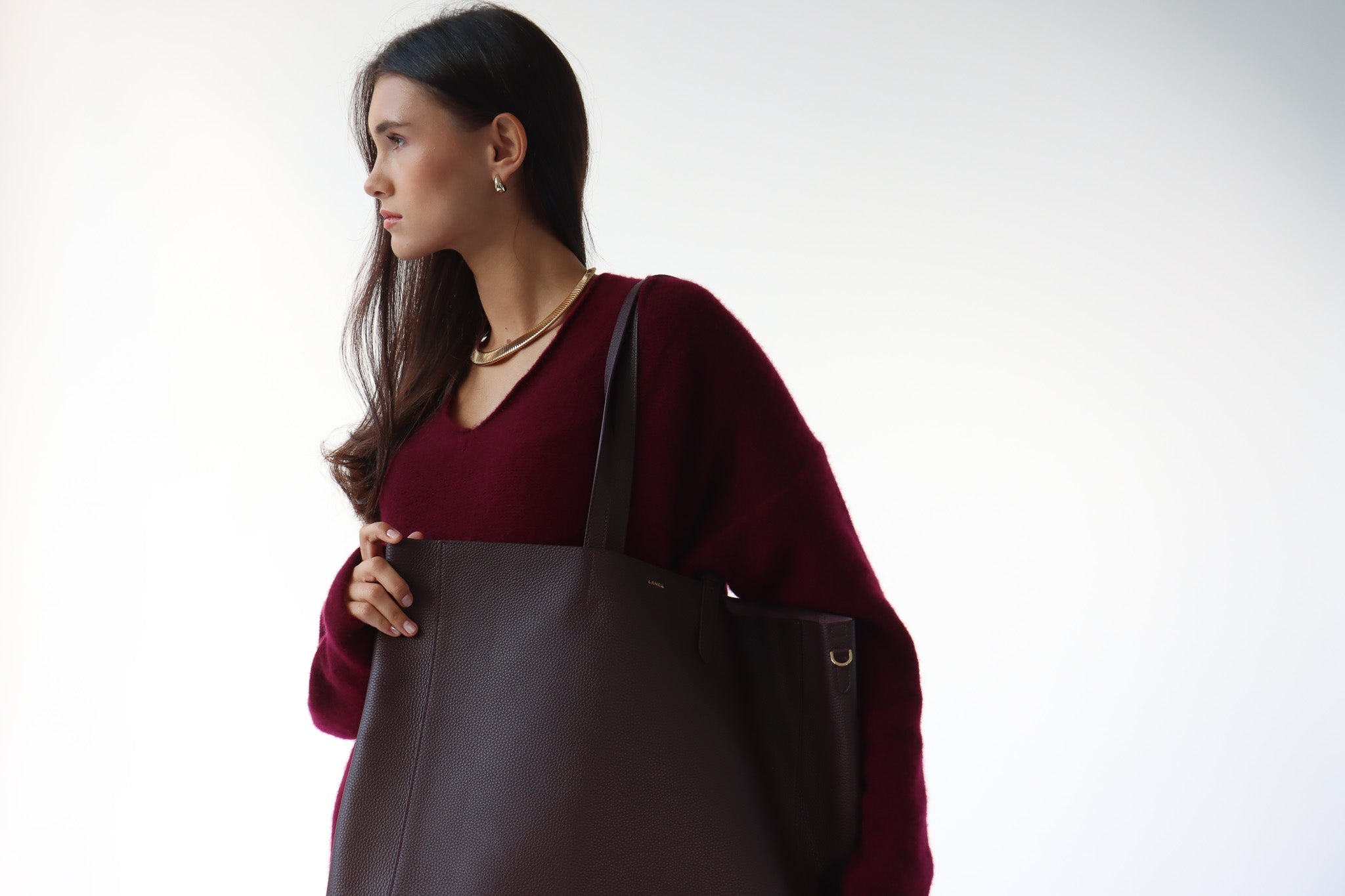 PANAMA Oversized Shopper Burgundy