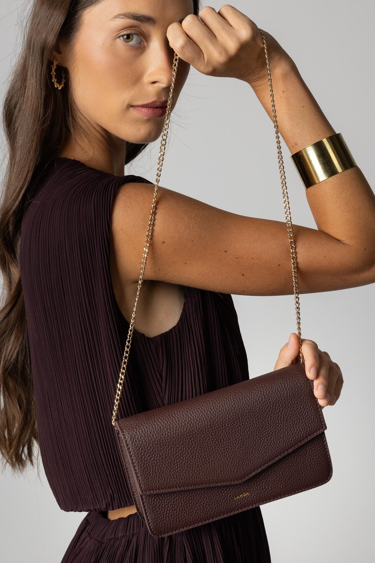 TILIA CLUTCH BURGUNDY